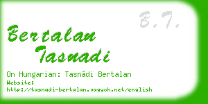 bertalan tasnadi business card